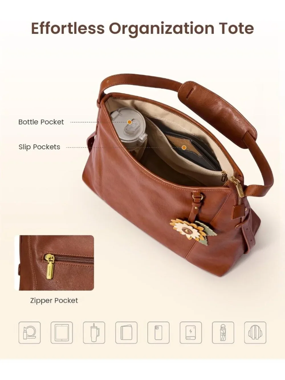 Stylish PU Leather Hobo Shoulder Bag & Crossbody Purse for Women - Versatile